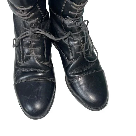 Ariat Black Leather Ankle Boots - Picture 3 of 9